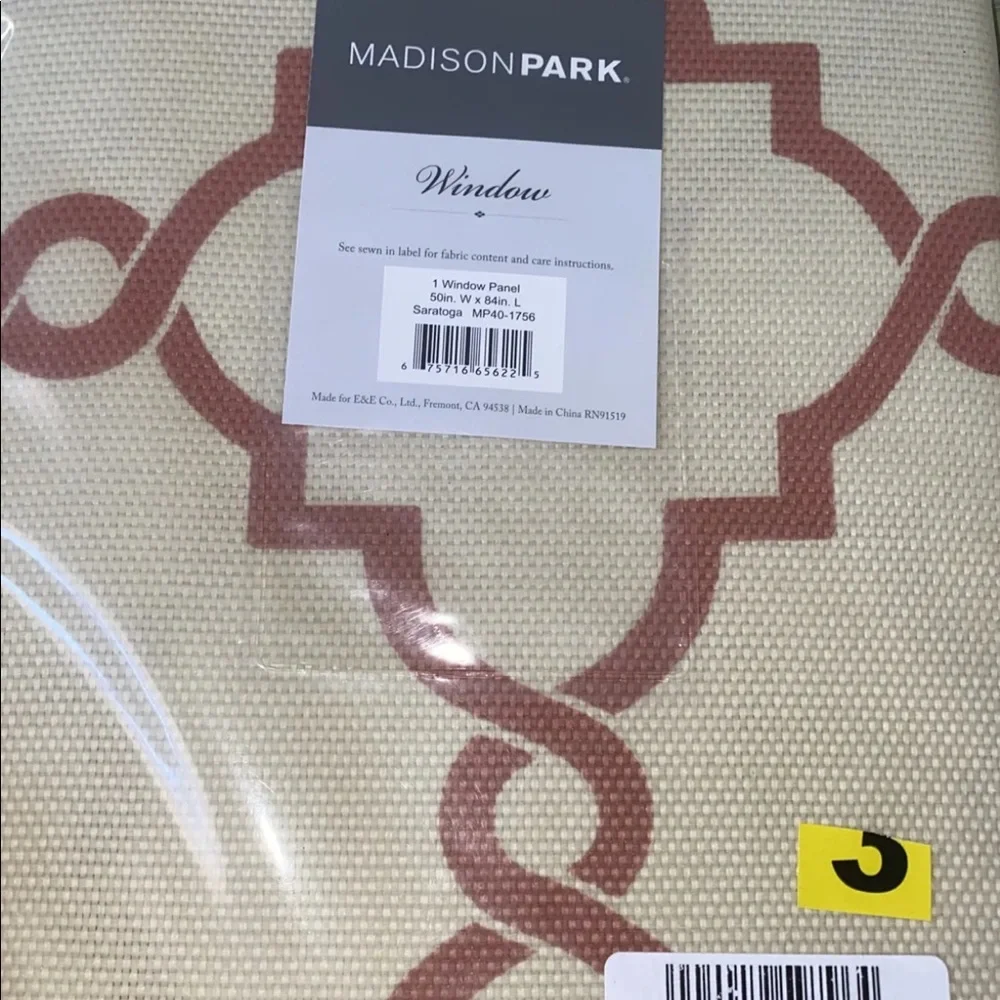 Madison Park Saratoga 84-Inch Grommet Top Window SET Curtain
